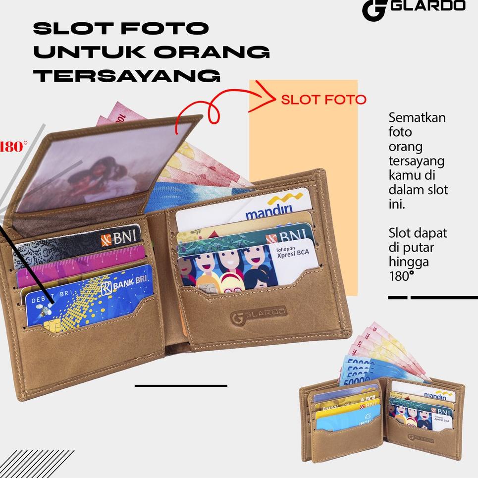 (M-UGI> (♡> DOMPET KULIT GLARDO WFL001 | KULIT SAPI ASLI | GARANSI 2 TAHUN (bisa cod>