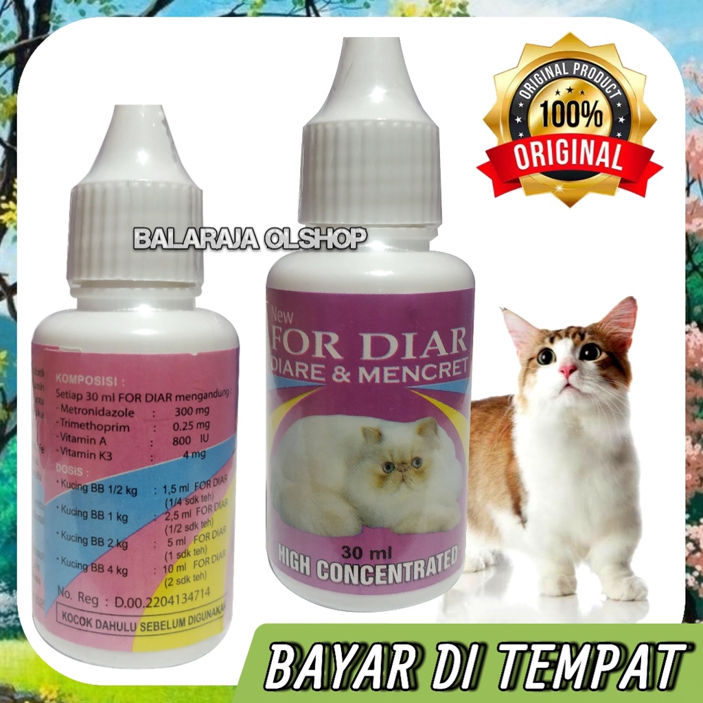 OBAT DIARE MENCRET GANGGUAN PENCERNAAN UNTUK KUCING DEWASA &amp; KITTEN - FOR DIAR