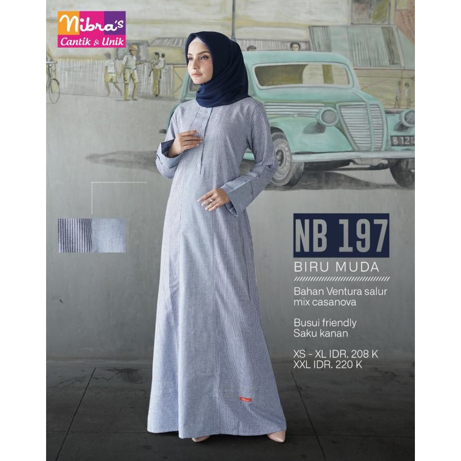 Gamis nibras nb 197 ORIGINAL SPECIAL LEBARAN UKURAN M