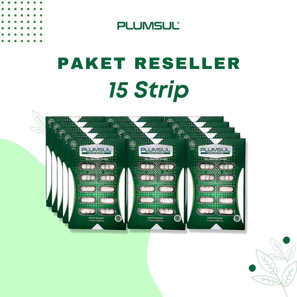 Plumsul Suplemen Diet Herbal Extrak Buah Plum - Paket Reseller 15 Strip