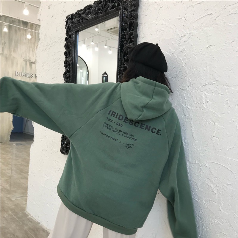 HOODIE WANITA PRIA CASUAL SIMPLE STYLE FLEECE TEBAL KEREN TERBARU'