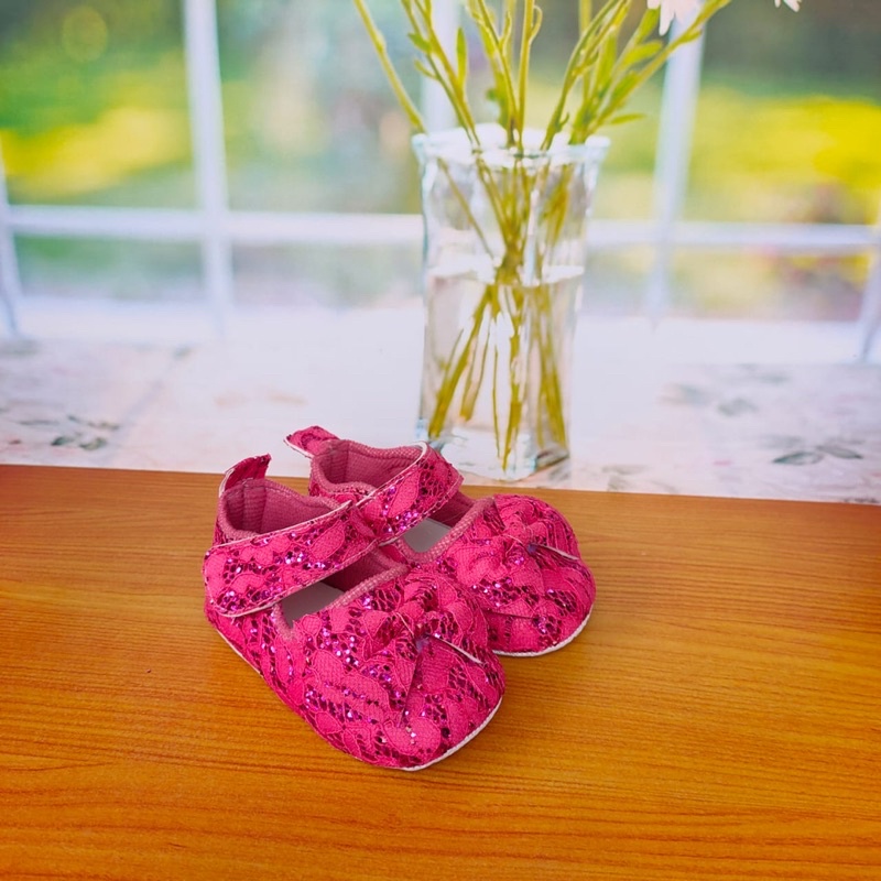 sepatu bayi prewalker perempuan ALISSA 0 12 bulan murah / baby shoes perempuan lucu trendy