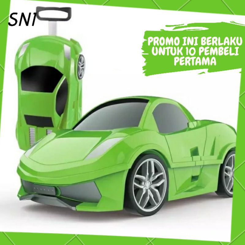 Tas Koper Anak Cowok Laki Mobil Ferrari Remot Sekolah Travel Case Trolly Troli Karakter Cabin Size