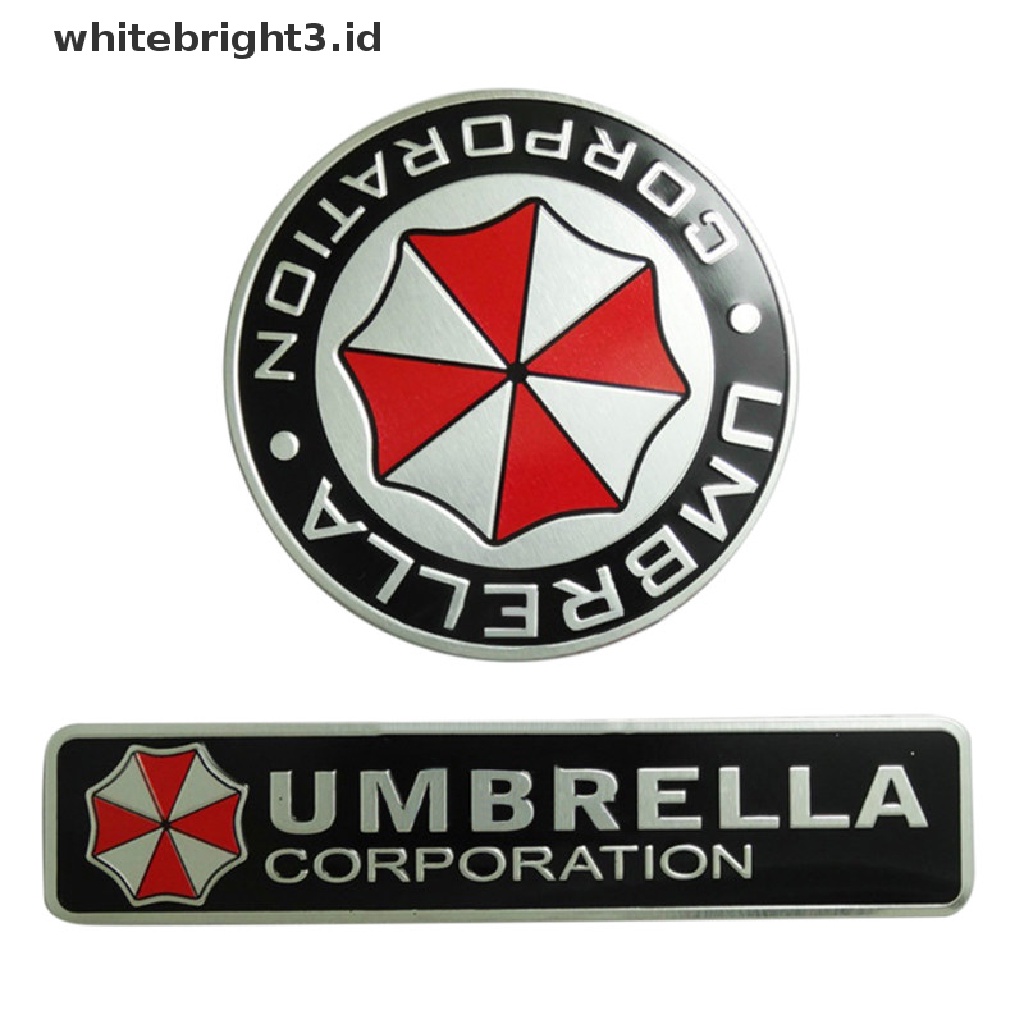 (whitebright3.id) Stiker Decal 3D Motif Umbrella Corporation Resident Evil Bahan Aluminum Alloy