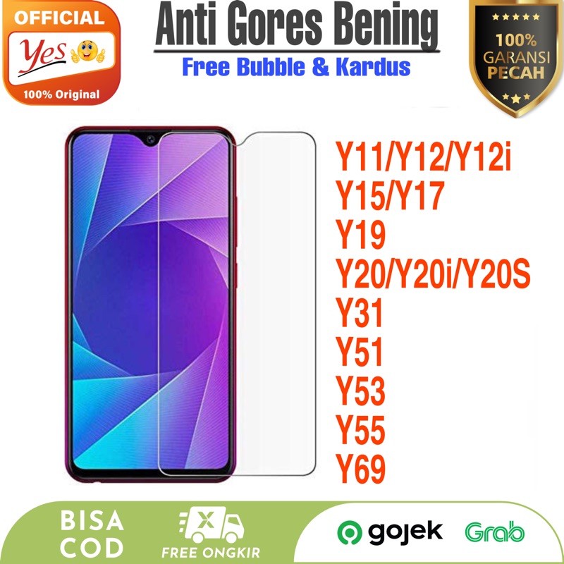 Anti Gores Bening Vivo Y11 Y12i Y19 Y20 Y20i Y31 Y35 Y51 Y53 Y55