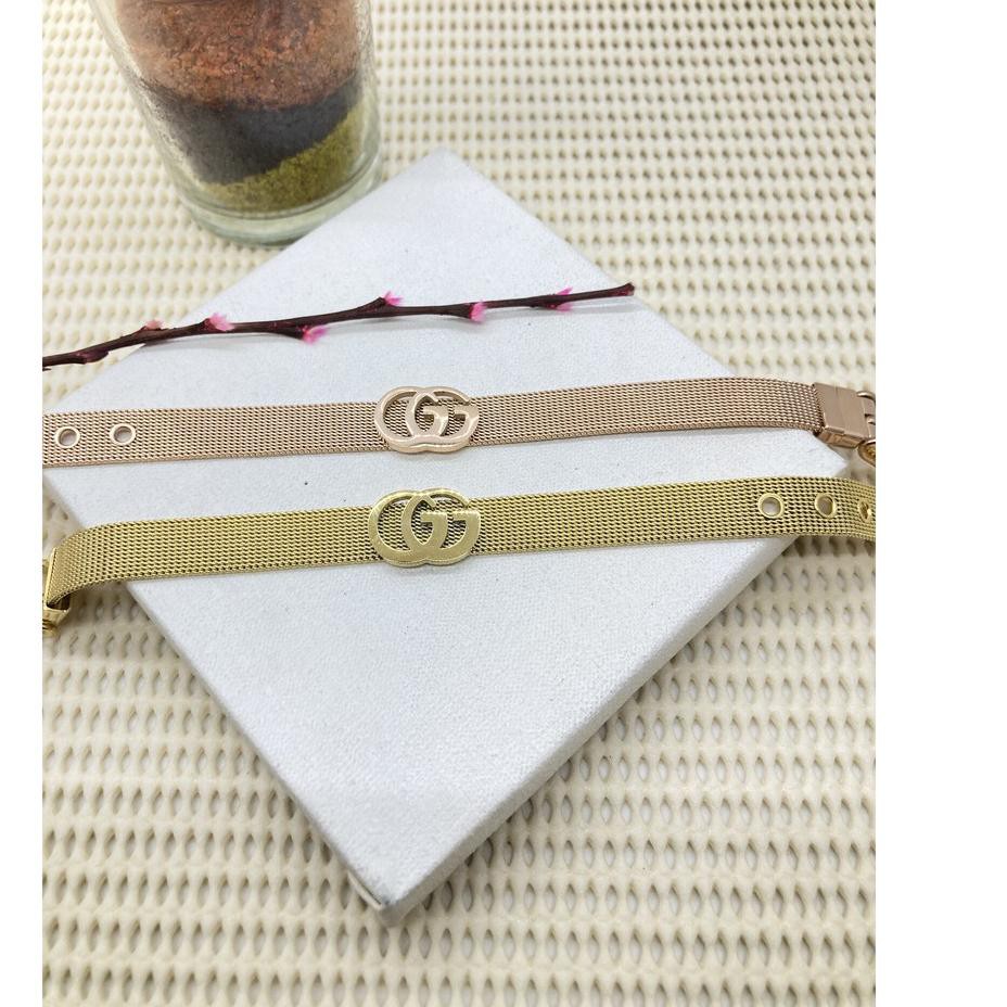 (Bisa COD) Gelang aksesoris fashion perhiasan titanium asli wanita korea keren kualitas terbaik anti