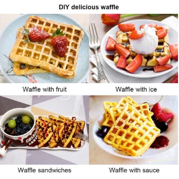 Cetakan kue Waffle Croffle Maker - Tempat buat Wafel Roti Donat Croissant Anti Lengket Marble coated belgian Waffle Maker