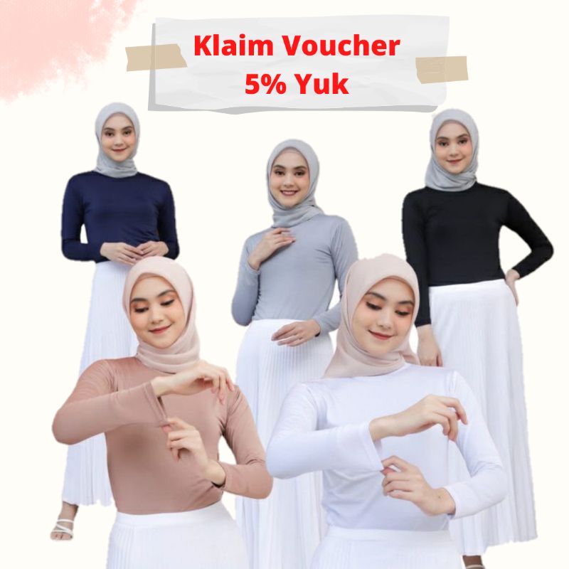 JF Baju Manset Kaos / Manset Baju / Inner Manset Badan Lengan Panjang / Manset Wanita / Manset Hijab Lengan Panjang