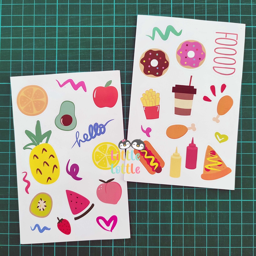 

Stiker Lucu Laptop Botol HP Estetik Jurnal Label Gambar Makanan