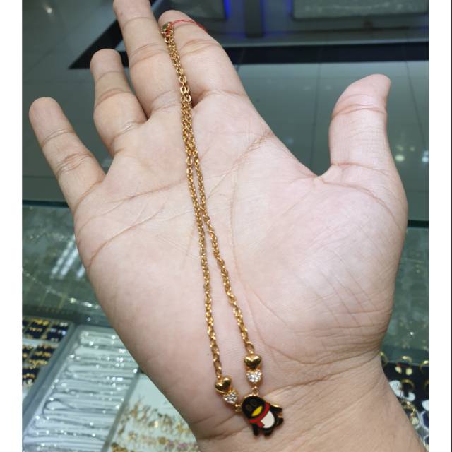 Kalung anak emas asli model nori berliontin pinguin lucu