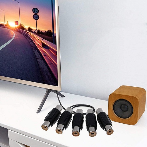 Jack Audio Video RCA Konektor Sambungan 1 Port 1 Arah Concector Barel Coupler Female to Female 1RCA