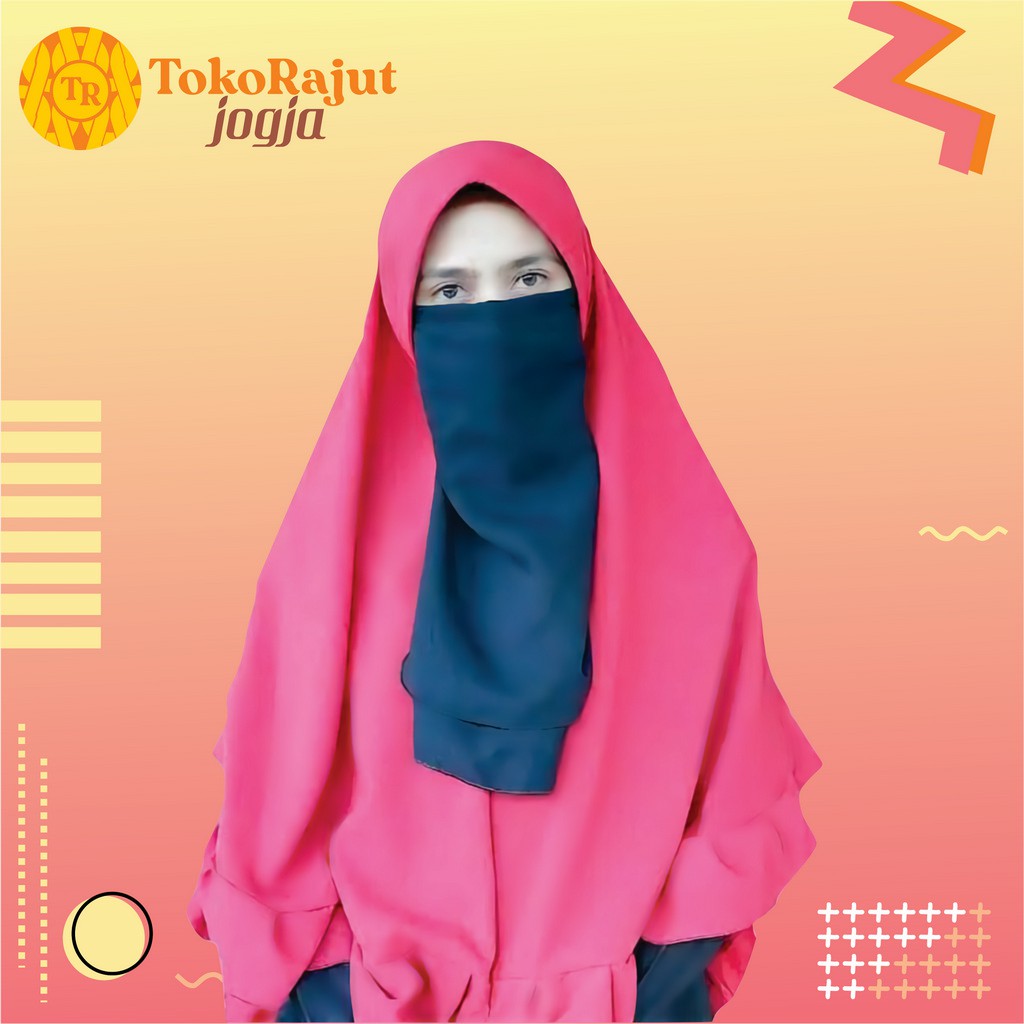 Cadar sifon 2 layer tali Bisa bayar di tempat/COD murah nyaman dipakai niqab syari chiffon termurah