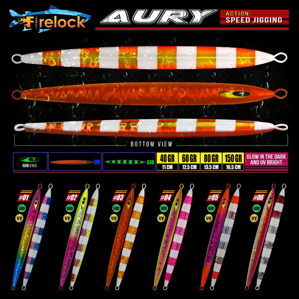 UMPAN PANCING metal jig FIRELOCK AURY 40 | 60 | 80 | 150 GRAM