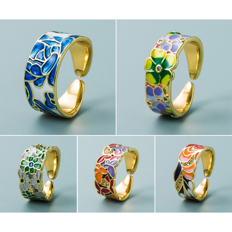 Cincin Wanita Lapis Silver 925 Bentuk Bulu Hias Zircon Handmade Untuk Pesta