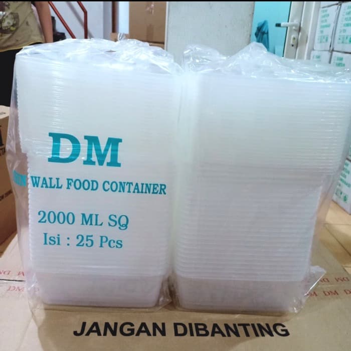 THINWALL KOTAK 2000ML SQ FOOD CONTAINER eceran