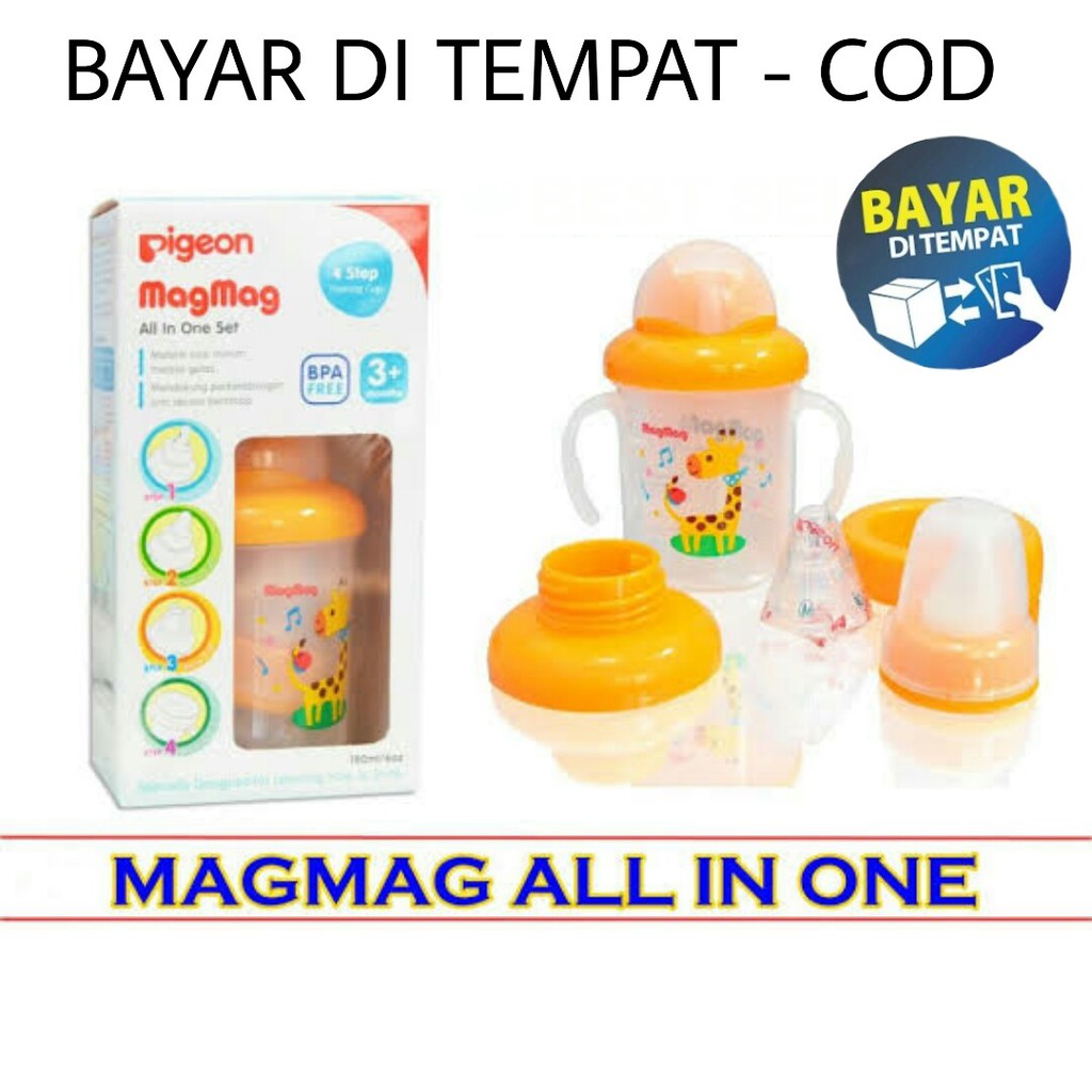 Training Cup Pigeon MagMag All in One Set - Cangkir Minum Pigeon Mag Mag - Botol Minum Pigeon MagMag