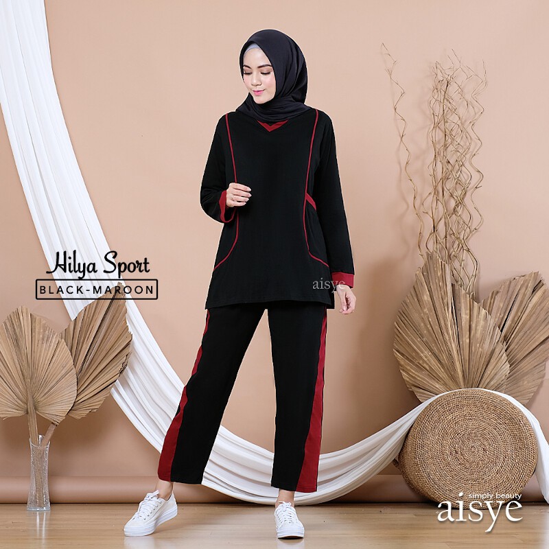 Baju Senam Wanita Setelan Olahraga Muslimah Sporty Muslim HILYA AISYE