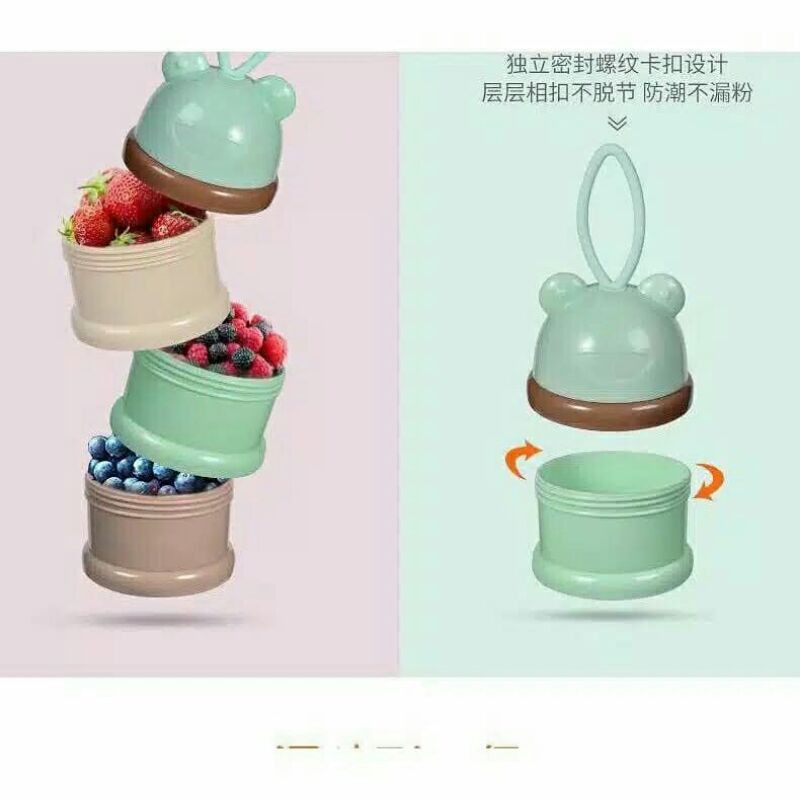 

container makan susun 3 model botol susu