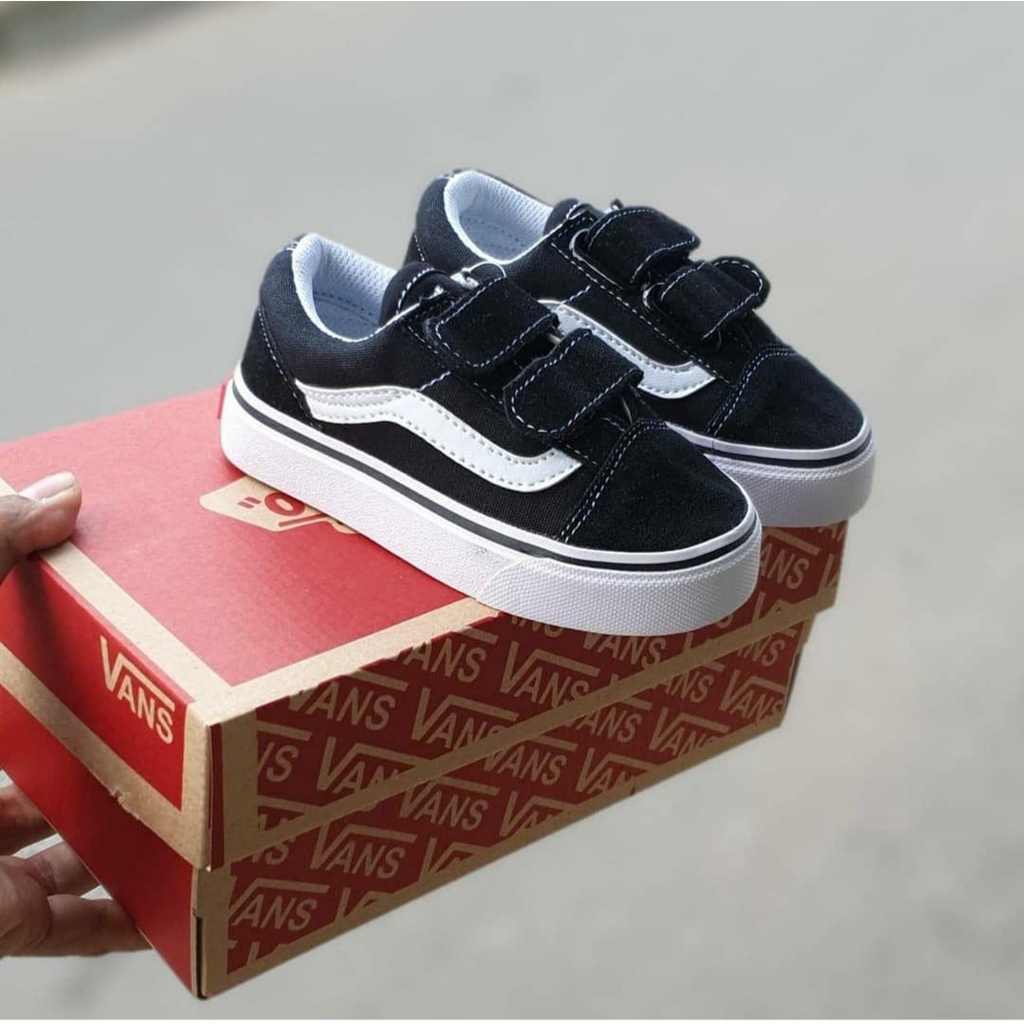 (PREMIUM QUALITY) SEPATU VANS ANAK MODEL TALI/ SEPATU SEKOLAH ANAK / VANS ANAK LAKI &amp; PEREMPUAN