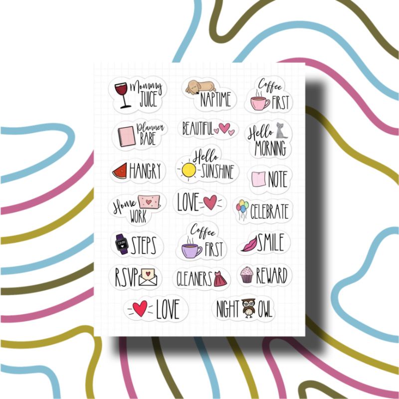 PROMO Sticker Tumblr Aesthetic Vintage / Stiker Case / Seticker Scrape Book Jurnal-03TXT