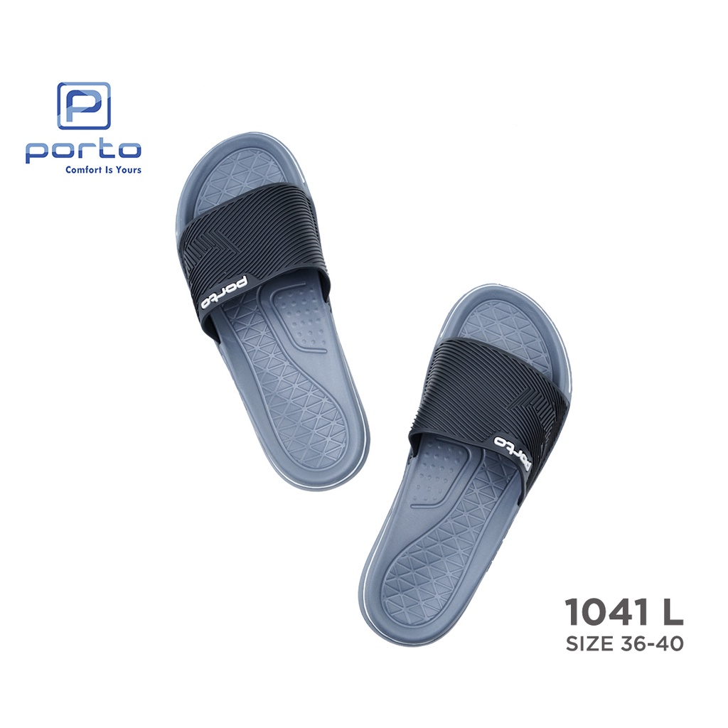 1041L - Porto Leveling Sandal Wanita Selop Santai Flat Cantik Simpel Casual Nyaman Empuk Ringan Anti Slip