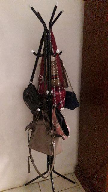 Multifunction Standing Hanger Gantungan Pakaian Baju Tas Topi Portable Modern S7