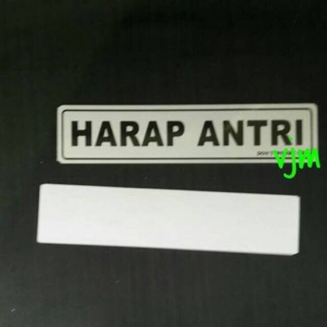 

Sign label acrylic harap antri 19,5x4,5cm , papan akrilik