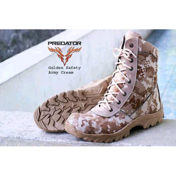 (Asli) sepatu boots original predator delta tactical safety tracking ujung brsi sleting