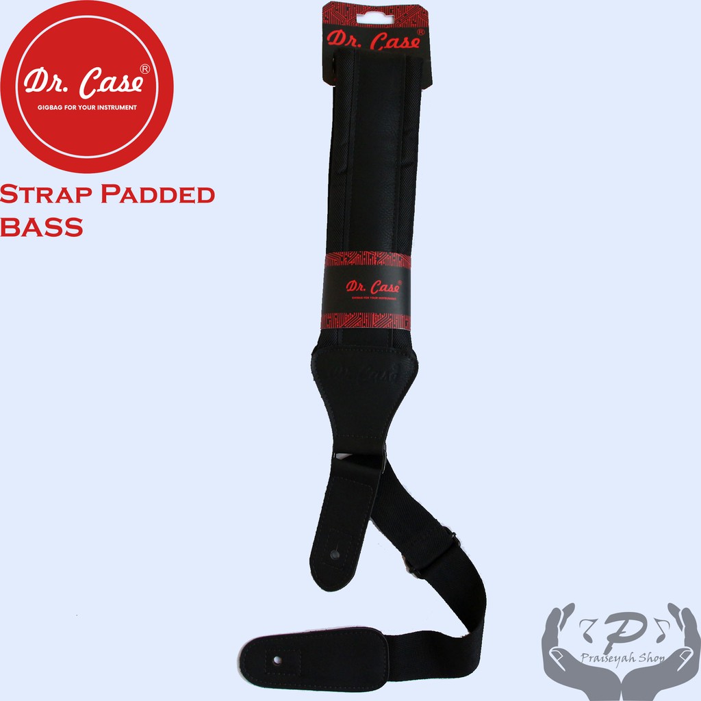 Strap Gitar Bass Hitam Dr Case Padded Series Tebal Kuat Nyaman Empuk