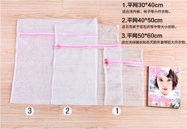 SIZE 30 x 40 CM LAUNDRY NET JARING PENGAMAN CUCI BAJU DENGAN ZIPPER