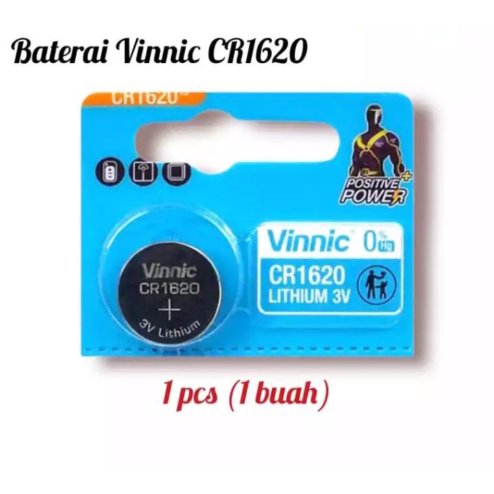 [Faith Shop] - Baterai CR1620 Lithium 3V ORIGINAL Vinnic 1 psc (1 Buah) / Batre Baterai Batu Remot M