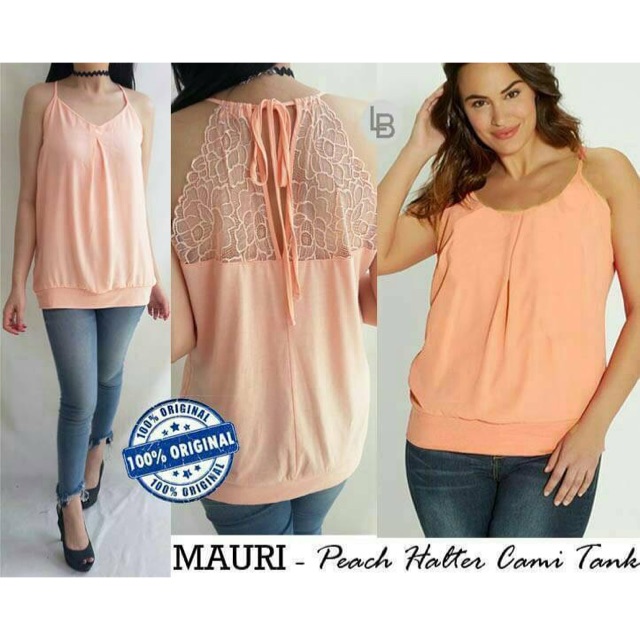 B281 maurices peach halter cami tank