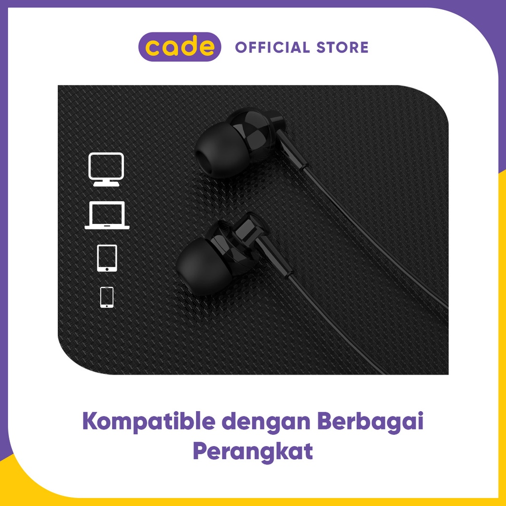 CADE Black Earbuds Bass Android iPhone - OPPO Official Accessories-3