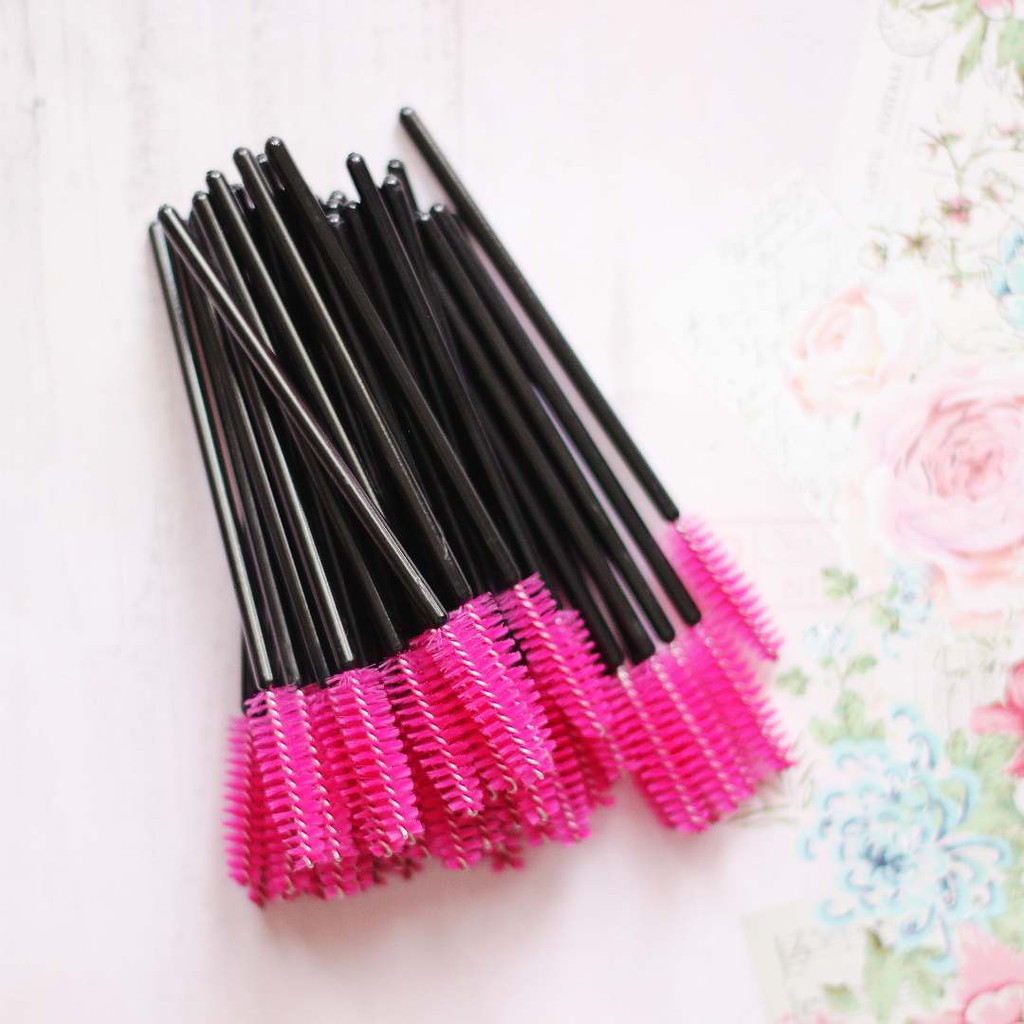 50 pc mascara wand / spoolie / brush bulu mata alis / eyelash eyebrow