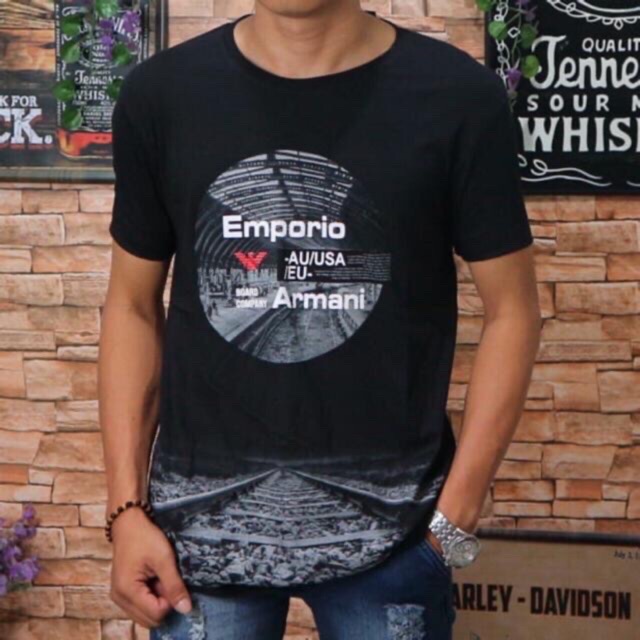 Baju Kaos Pria Tshirt Distro NY Stripe 3 warna Kaos belang