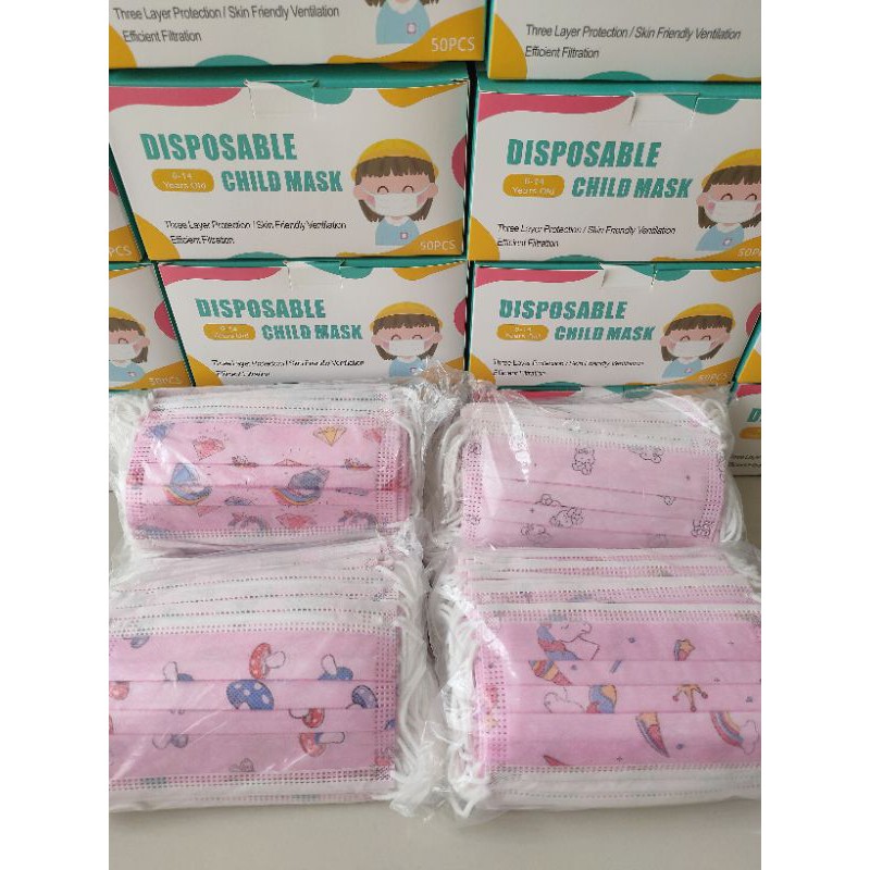 Masker Disposable Child Mask Masker Anak Motif Masker isi 50pcs