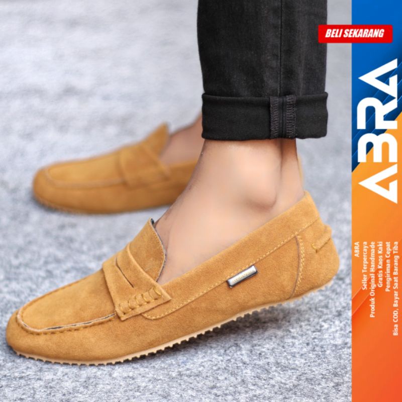 Noah Sepatu Slip on Pria Santai Casual Formal Suede Kerja Kantor
