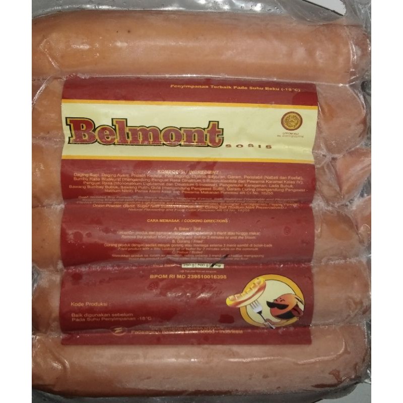 

Sosis Sapi Bratwurst Belmont Original isi 6pcs 500gr