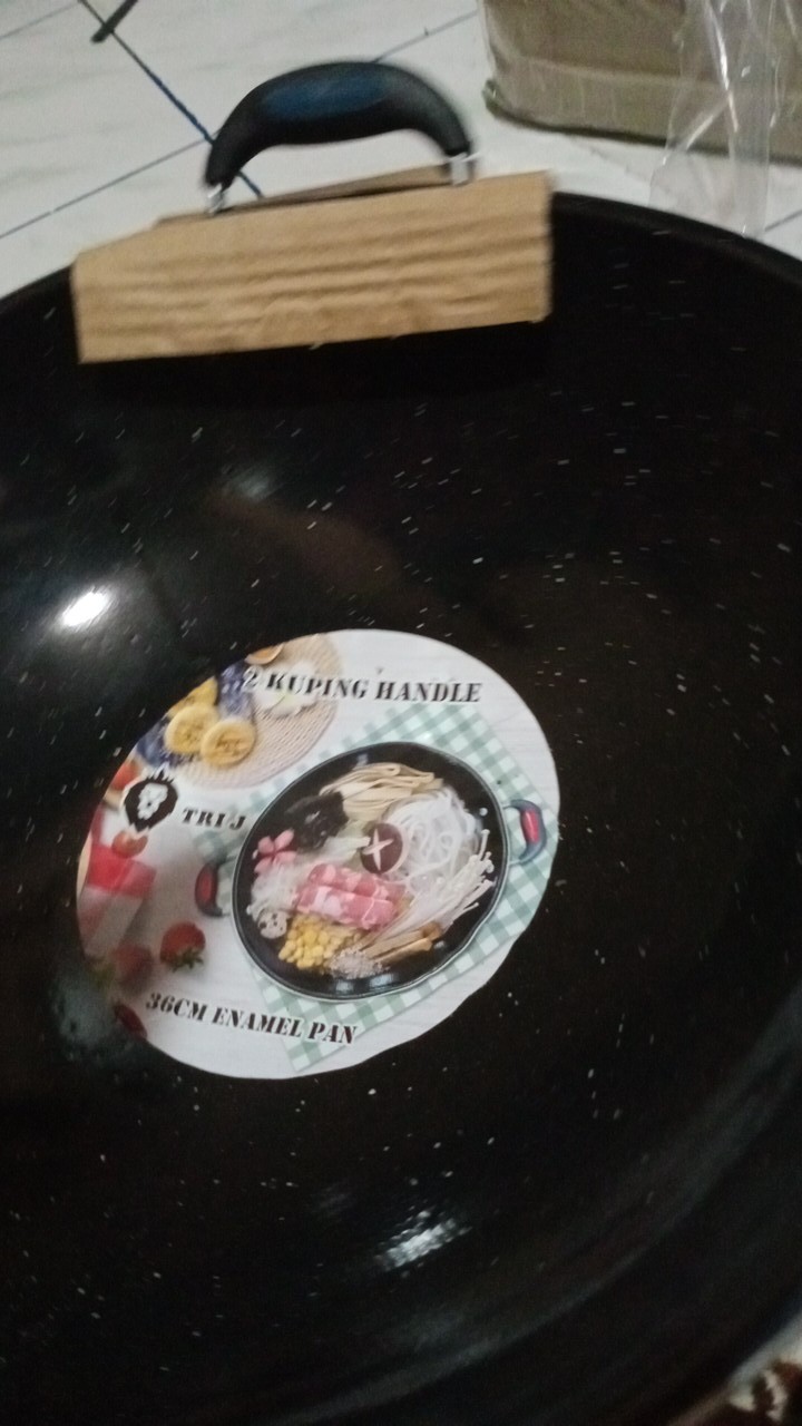 Wajan Enamel Penggorengan Goreng Serbaguna Anti Gores Anti Lengket