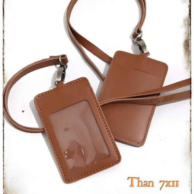 

Name Tag Card Holder Kulit Asli