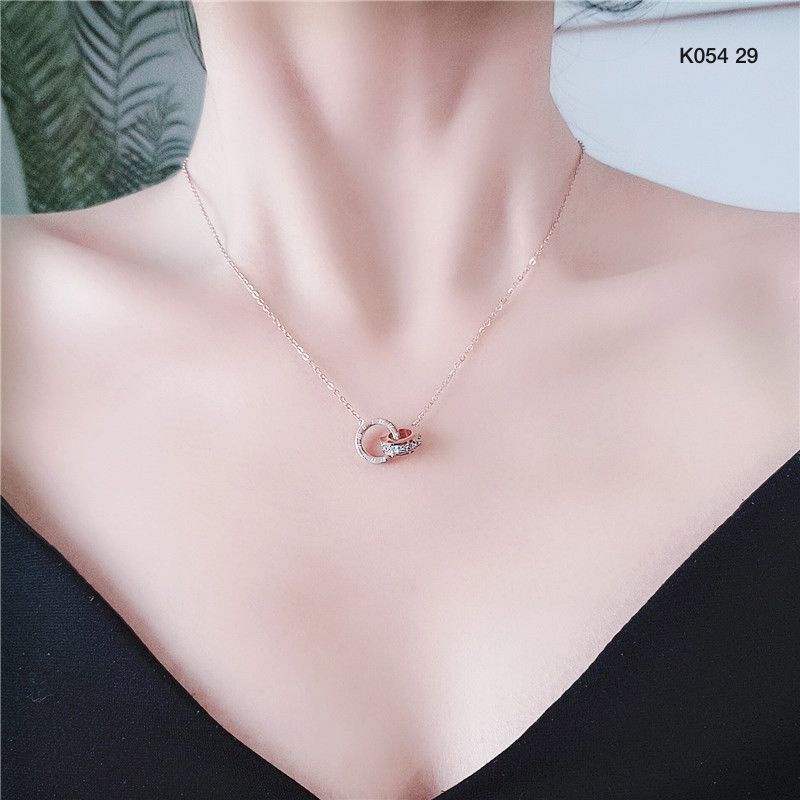 COD! kalung titanium liontin crtier roll rosegold anti karat / kalung wanita roll crtier import