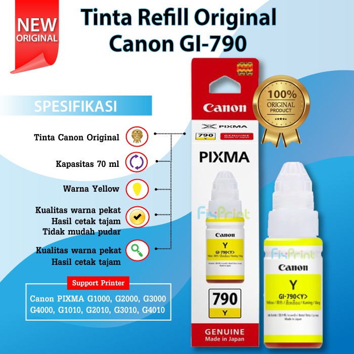 Tinta Original Canon GI790 GI-790 GI 790 G1000 G2000 G3000