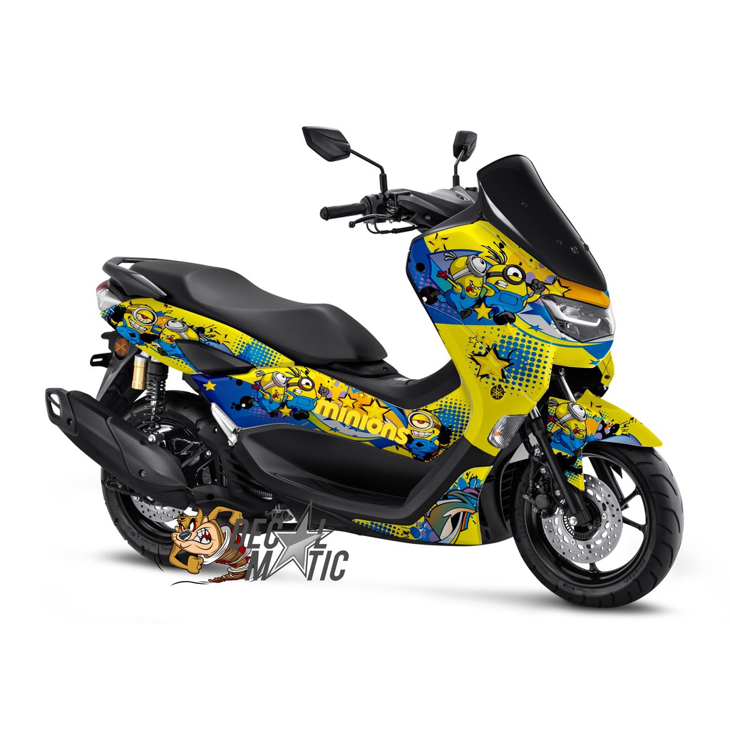 Decal Sticker Full Body All New Nmax Facelift 2020 2021 2022 2023  - Minions kuning Biru Merah