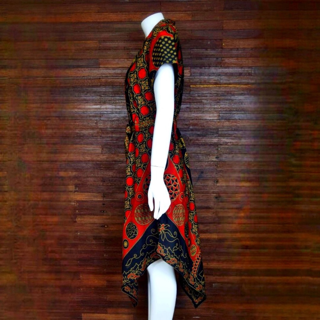 LANGITJUA BAJU BATIK KONDANGAN WANITA| DRESS BATIK LENGAN PENDEK BUSUI FRIENDLY