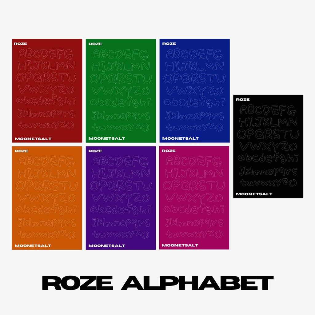 

MOON ET SALT | Roze Alphabet Sticker