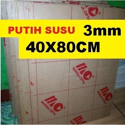 

Acrylic - Akrilik Putih Susu - Marga Cipta tebal 3mm ukuran 40x80cm