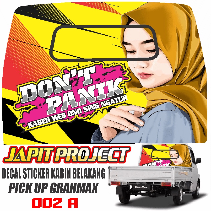 DECAL STIKER VARIASI KABIN BELAKANG PIKUP GRAND MAX DLL CUSTOM  DESAIN SUKA-SUKA BISA REQUEST002NS