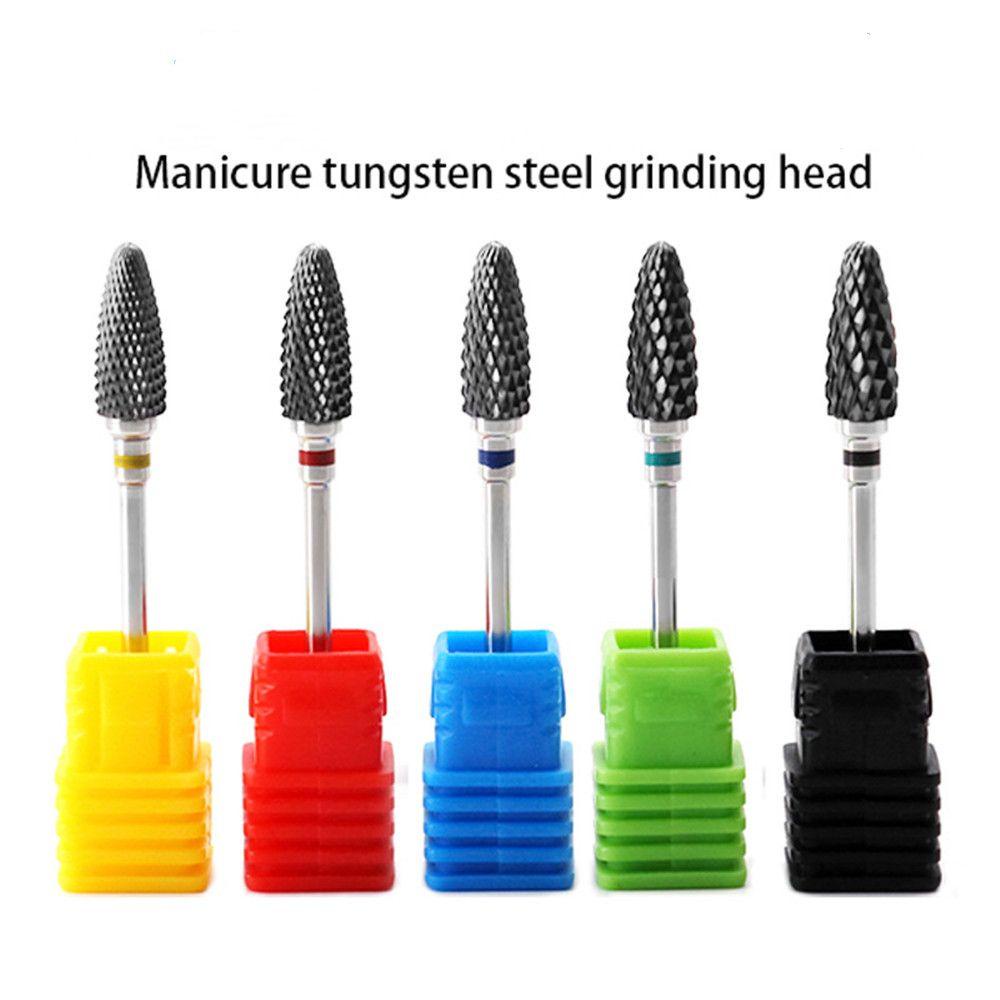 R-flower Grinding Head Cabut Gel Keras Tangan Kiri 2.35mm Shank Size Mata Bor Paku Set