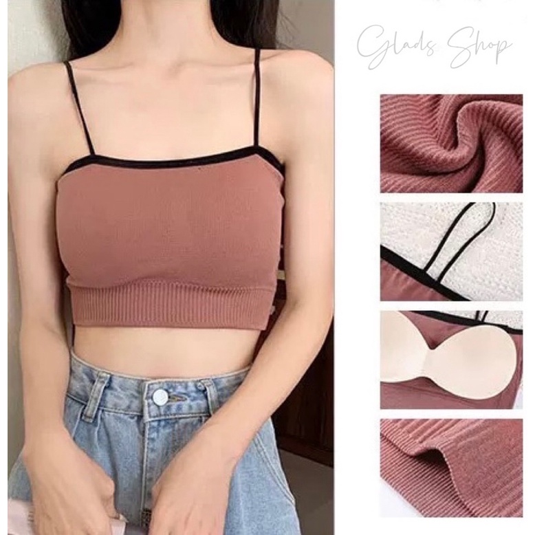 UD120 • Loona Croptop Import • Kemben Tanktop Tanpa Kawat Seamless • Bralette Pakaian Dalam • Fashion Wanita