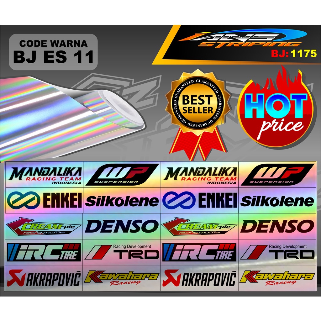 STIKER PACK RACING HOLOGRAM / STIKER MOTOR SPONSOR /  Stiker estetik / stiker aestetic